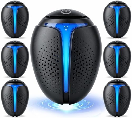 Ultrasonic Pest Repeller 2026 (6-Pack) - Insect and Spider Repellent, Mosquito Repellent, Mice and Rat Repellent, Cockroach Repellent, Rodent Control, Small Rodent Repellent, Indoor Rodent Repellent
