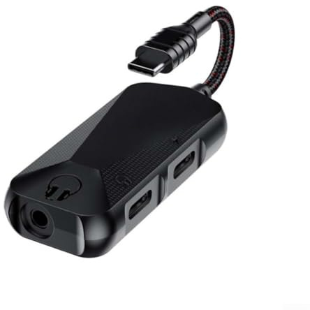 Carte son USB-C 3 en 1 avec capacité de charge rapide, prend en charge les appareils mobiles et PC pour une meilleure entrée audio pour les jeux et le multimédia
