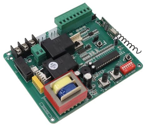 Zunate Tablero de Control del Motor de Puerta Corredera Eléctrica |Placa de Circuito de 220 V con Protección de Seguridad LED para Abridor de Puerta Automático