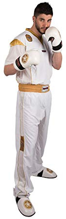 TOP TEN Kickboxuniform „Star Edition“ - Gr. L = 180 cm, Weiss-Gold
