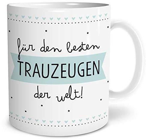 OWLBOOK® Bester Trauzeuge Geschenke für Trauzeuge Geschenke für Männer Tasse mit Spruch Geschenke Geschenkideen für Trauzeuge zur Hochzeit Keramik 300 ml