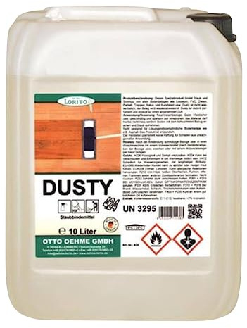 Lorito Staubbindemittel Dusty, 10L Imprägnierungsmittel | Staub- & schmutzbindend, Reinigungsmittel für Bodenreinigung, Wischbezüge, Vliestücher, Gazetücher und staubbindende Matten