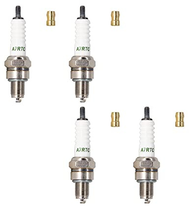 TORCH 4 Stk A7RTC Zündkerze für NGK 4549/CR7HSA 4629/C7HSA | für Denso stk 4008/U22FSR-U 5383/IUF22, Bosch UR3AS, Champion 889/808/Z6/Z9Y, für GY6 Motor ATV Quad Scooter Gokart, OEM