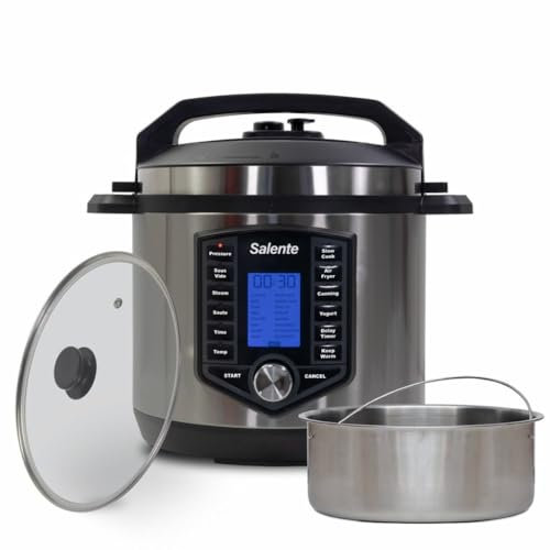 SALENTE Cuco II - Pentola a pressione multifunzione 11 in 1, con 53 programmi, Sous-Vide, 1200 W, 6 l