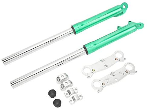 XTevu Fourche Suspension Avant Mini Moto, Amortisseur Alliage Métallique Compatible avec Dirt Bike Pocket Bike 47cc 49cc 2 Temps