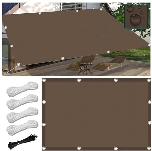 Vela Ombreggiante Impermeabile 3x4M Tenda da Sole per Esterno Vele Ombreggianti Rettangolare Telo Parasole con Fune e Occhiellato Protezione UV Tenda a Vela per Giardino Balcone Terrazza