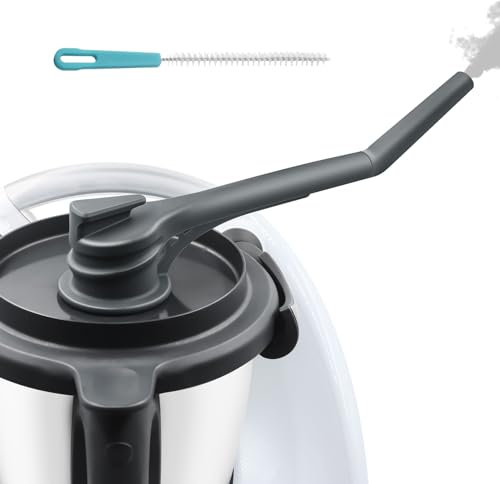 Dampfumleiter für Thermomix TM6 MCC, für Thermomix zubehör Silikon Dampfableiter, Hängeschränke Schutz Kompatibel mit Monsieur Cuisine Smart Extra Lang Dampf Umleitung Mit Bürste