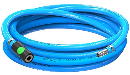AUPROTEC Druckluftschlauch Set 9mm Ø Innen 50m PVC-Schlauch I Mit Prevost S1 Sicherheits Kupplung für Druckluft-Kompressor I AUPROTEC Kompressorschlauch hochflexibel