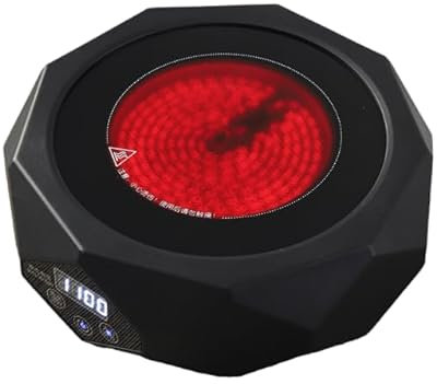 LeGDOr Riscaldatore Elettrico da 1100 W Macchina per Fare Il tè Touch Smart Fornello Elettrico Multifunzionale per tè Mini Forno di Riscaldamento 220 V, Nero