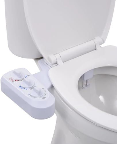 DaoGeSir Bidet Toilette WC, Bidet Japonaise Toilette Bidet Non Électrique Pulvérisateur Bidet avec Double Buses Rétractables Autonettoyantes Bidet Kit Abattant WC Installation Facile