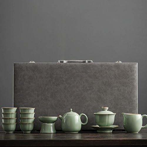 XaEjNzwDT teteras para te Tetera marroqui uego de Cafe Juego de té Tianqing RU Kiln, Juego de té de Estilo Chino de Lujo Ligero para el hogar(Color:D,Size:)