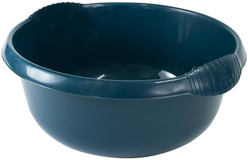 4x Schüssel rund navy - Dunkelblau - 4,5 Liter - 28 cm - Waschschüssel Spülschüssel Wasserschüssel Lebensmittelecht Kunststoff Spüle Haushaltsschüssel Universal Küchenschüssel Pflege nestbar