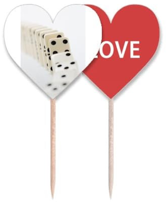 Gambling Pai Gow Donoes - Palillo de dientes con diseño de bandera de corazón