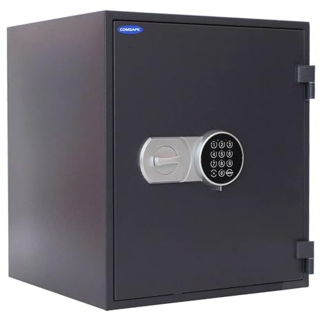 FELGNER Möbeltresor FIRE SHIELD 51 mit Elektronikschloss | hochsicherer Stahl-Tresor für Dokumente und Wertsachen | Feuerschutz 60 Minuten | mit Fachboden und Lade | Anthrazit