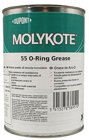 MOLYKOTE 55 Graisse O-Ring 1kg 35.27oz Lubrifiant Silicone pour Joints Excellente Résistance à l'Oxydation et à la Corrosion Large Plage Température Compatible Plastiques et Élastomères