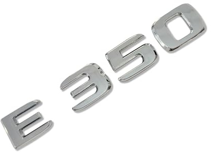 MCK Auto - Emblema para maletero trasero E350 plateado brillante HB8R1