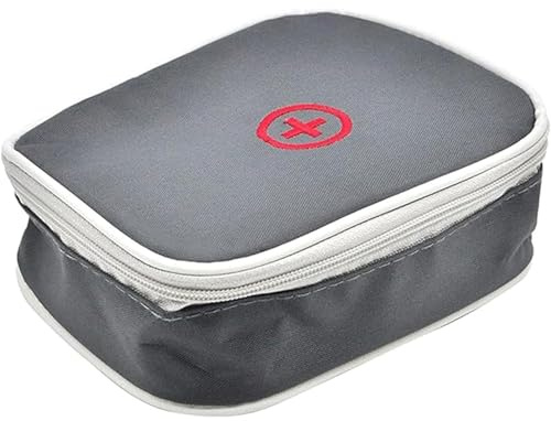 Mini Trousse de Secours organisateur de pilules portable facile à transporter conteneur médical vide avec multi-sac pour les voyages sports de plein air randonnée camping vélo bureau à domicile