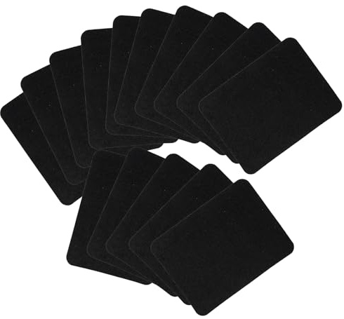 15 PCS Parches De Reparación Termoadhesivos Negro, Parches Para Pantalones Algodón, Parche Plancha Resistente, Parche Reparación Textil Para Decorar Y Arreglar Ropa