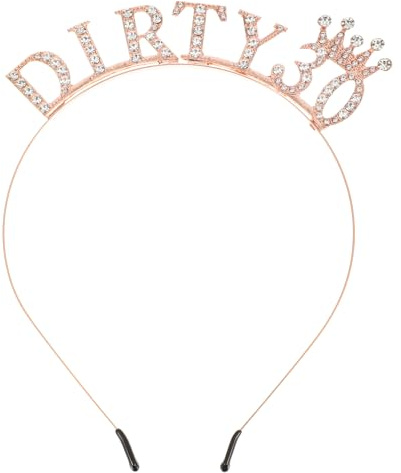 Ymapinc Dirty Thirty Haarreifen Damen | 30. Happy Birthday Haarreif Glitter Strass Haarreifen Damen für Geburtstagsfeier Schöne