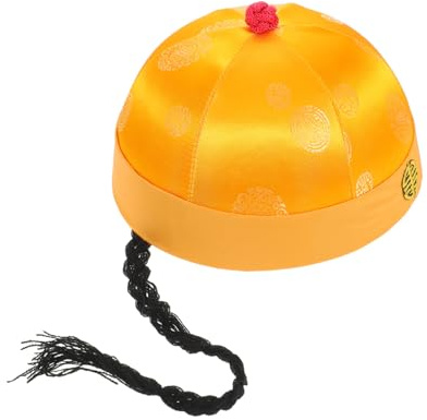 Toyvian Maskeradhatt Pojkar Kejsarhatt Drama Huvudbonad Pojkar Gyllene Hatt För Kejsarkung Huvudbonad Kejsarmössa Kejsarhatt För Barn Maskeradhuvudbonad Gul Polyester Polyesterfiber