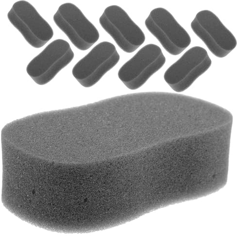Cabilock Lot de 10 Brosses de Cou en Éponge Noire, Brosse de Coiffure Douce pour Barbiers et Stylistes, pour Salon et Rasage