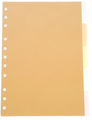 Healeved Divisori per Cartelle in Plastica Semitrasparente B5 5 Fogli e Linguette Scrivibili, Divisori Indice Colorati per Raccoglitori ad Anelli, Organizzatori Documenti per Ufficio