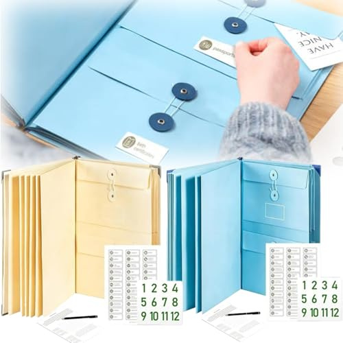 Raccoglitore Daily Docs, Cartella In Case I Die, Organizzatore Documenti Personale, Cartellina Espandibile per Documenti Importanti, Organizzatori di Emergenza, Certificati di Nascita (2Pcs-A)