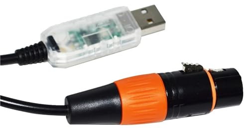 RS485 DMX512 TO USB XLR 3PIN 3P DMX FEMALE DMXKING DMXCONTROL FREESTYLER DMX400 CABLE QLC+ STAGE CONTROLLER KABLE(1m,Color B)
