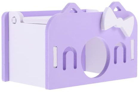 PRETYZOOM Casa para Hámster Pequeña de PVC Color Púrpura, Cabaña Escondite Resistente para Dormir y Jugar, Suministros para Hámsters y Roedores, Adecuado para Jaulas y Mascotas Pequeñas
