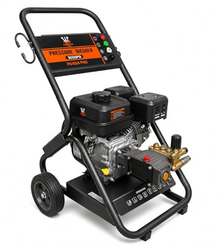 Hidrolimpiadora Gasolina 7CV Alta Presión 207 Bar | Caudal 10 L/min | Bomba de Latón Profesional | Manguera 8m | Limpiadora Potente para Uso Doméstico y Profesional