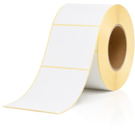 Labelident Thermoetiketten 105 x 74 mm - 1.000 Etiketten auf Rolle 76 mm Kern | thermodirekt bedruckbar, selbstklebend und permanent stark haftend für Thermodrucker