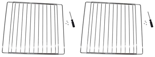 Yourspares Ufixt Universal Extendable Oven Shelves | Adjustable Grill Rack Grids | 2 Pack 360mm-590mm Width x 310mm Depth | compatible with Cookers