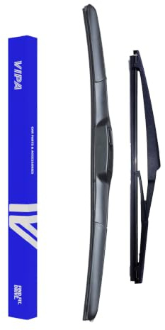 Vipa Car Parts Premium Wiper Blade Set | Fits: TOYOTA YARIS/VITZ MK3 Hatchback (Jul 2011 to Jun 2020) | All-Weather Performance | Durable, Streak-Free Windshield Wipers | Easy Installation
