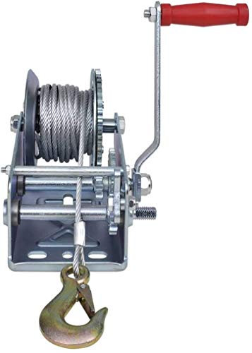 10 M mano Cabestrante 1134 kg / 2500 Ibs, Torno de correa de manivela Fuerza de tracción de la mano cabrestante, 2 Vías/ 2 Velocidades, para uso en camiones, remolques