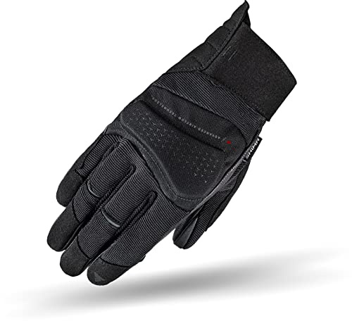 SHIMA AIR 2.0 LADY Motorradhandschuhe Damen - Belüftete, Sommer Handschuhe aus Mesh mit Knöchel und Finger Protektoren, Verstärkte Handfläche (Schwarz, L)