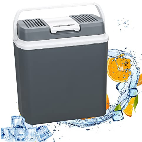 Jopassy 32 Litri Frigorifero portatile, Frigorifero Elettrico Portatile Rinfresca e Riscalda, Mini-frigorifero campeggio da 230V e 12V modalità ECO, per auto e Campeggio