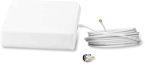 RANGEFUL AP8C-10 Antenne Panneau directionnelle extérieure 8 dBi 3G/4G LTE 698-2700MHz pour téléphone Mobile, SMA-Mâle + N-Mâle, câble de 10m