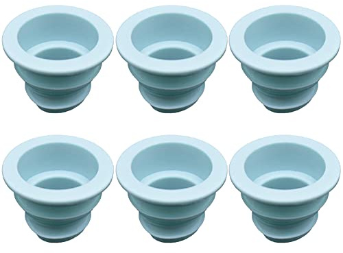 6 Pack Drain Pipe Seal Hose Silicone Plug Toilet Seal Ring,Silicone Sealing Plug Kitchen Pipe Sewer Seal Ring Washing Machine Drain Multipurpose Pipe Connector Bathroom Kitchen Laundry (Blue)