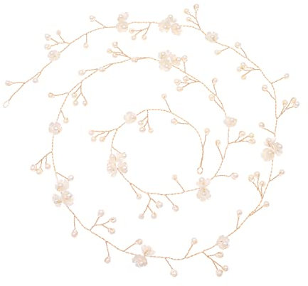 FOMIYES Elegante Headwrap Haar Handgemachte Kopfschmuck Farbe für Hochzeit Party Abend