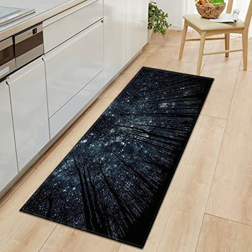 MYPALL Küchenläufer rutschfest Küchenmatte Farbige Sterne Küchenmatte für Küche und Bar Teppich Läufer waschbare Küchenläufer Küche Deko 60 x 180cm