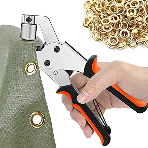 Wisyurt Lot de 300 pinces à œillets de rechange pour bâches, 300 œillets (diamètre 10 mm), pince à œillets 10 mm pour cuir, tissus