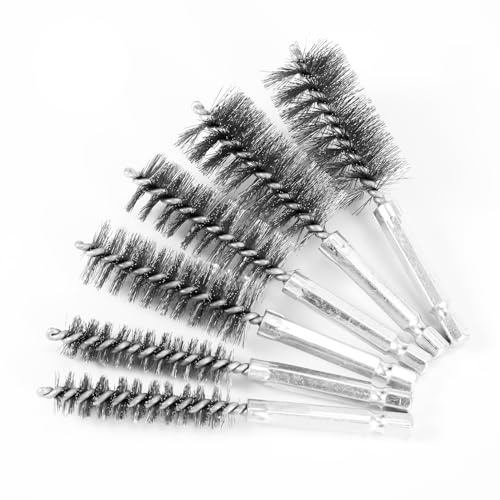 6pcs Brosse Métallique Polissage, Brosse Acier Inoxydable 12mm/19mm/25mm Brosses d'Alésage en Acier Inoxydable Brosse de Nettoyage de Tuyau de Tube de Cuivre pour Perceuse Électrique