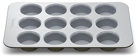 Caraway Antihaft-Keramik-Muffinform für 12 Muffins, natürlich glatte Keramikbeschichtung, ungiftig, PTFE- und PFOA-frei, perfekt für Cupcakes, Muffins und mehr, Schwarz