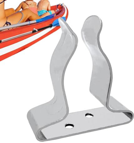 Bootshaken Federklemme – Marine Federhaken Clip, Edelstahl Federclip | Federklemmen Bootshaken, Ersatz U Clip Halter Federhalterung Clips, Metall Befestigungsclip Boot Hardware für Marine