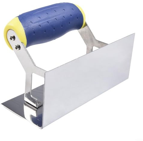 Stainless Steel Concrete Hand, Edging Trowel With Curved End For Plaster Cement Finishing - Ergonomic Handle, Curved Ends, Radiused Edge Design, Smooth Cut(c)