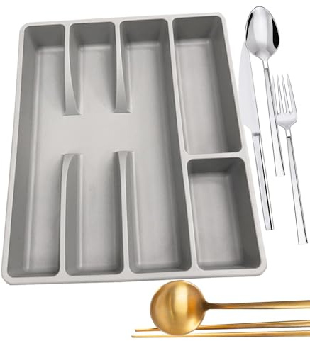 Organizzatore per cassetti per posate da cucina | Vassoio divisorio per cassetti utensili da cucina,Strumento di archiviazione dal design esclusivo per trucchi, cassettiere, forniture per ufficio e ba