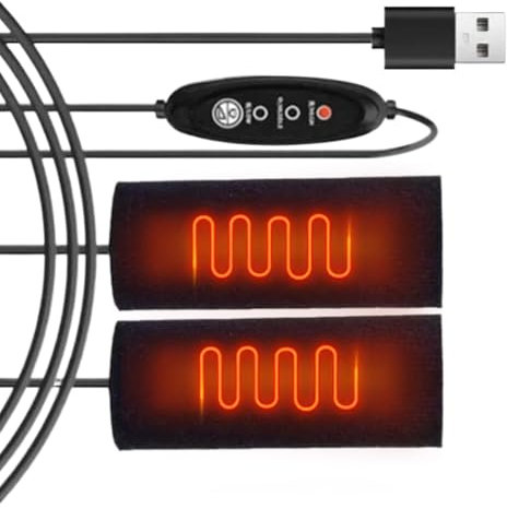 Beheizte Griffabdeckung – Zubehör Zum Aufwärmen Von Elektrorollern Und Fahrrädern | Einstellbare Lenkergriffheizung | Rutschfeste Griffheizung USB Beheizter Winter-Schrumpf-Lenkerwärmer Für ATV-Roller