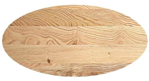 vidaXL Tischplatte 120x60x2 cm Massivholz Eiche Oval
