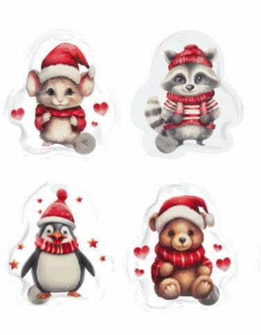 Taschenwärmer Handwärmer Wintertiere 4 Stück