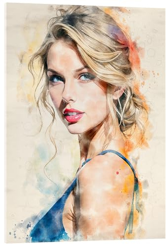 Posterlounge Taylor Swift Acrylglasbild von nobelart 30 x 40 cm Wandbilder Wanddeko